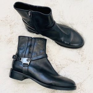 Ecco Hobart Harness Leather Riding Ankle Bootie